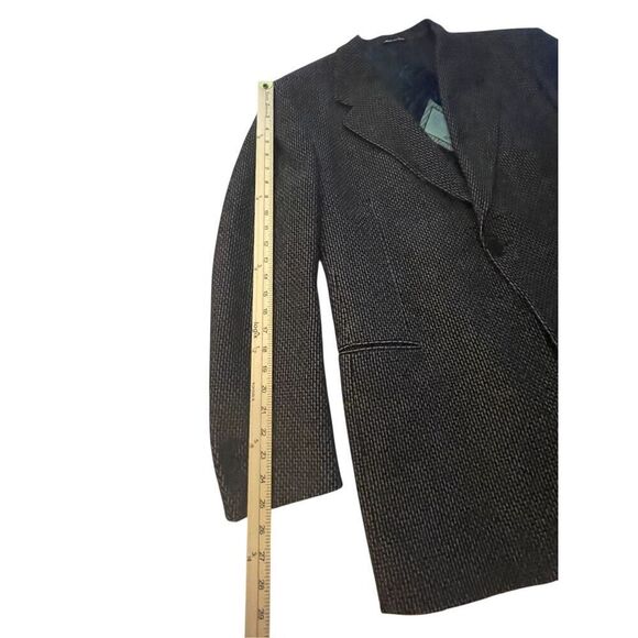 Paul Zileri Wool Blend Gruppo Blazer Black Gold Metallic Size L 52 - Picture 5 of 16